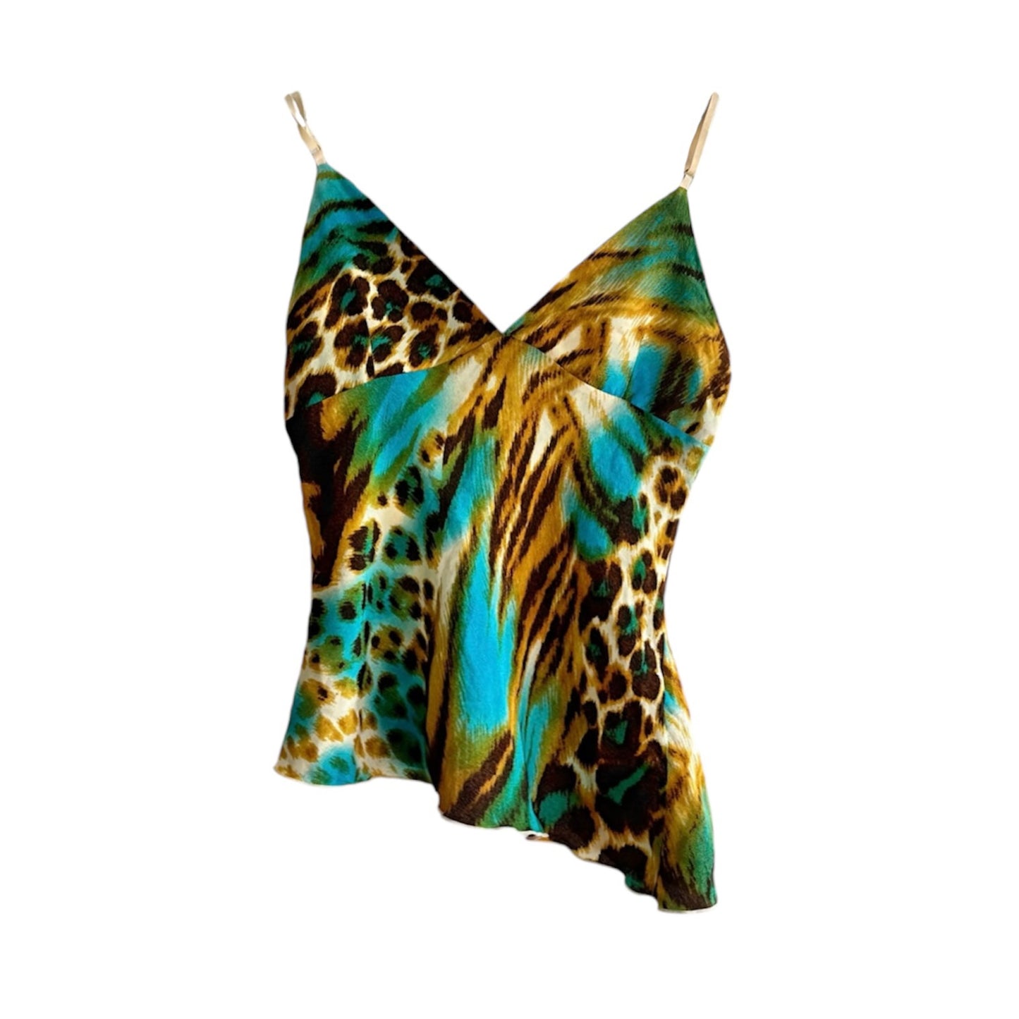 Blue Leopard Asymmetrical Cami