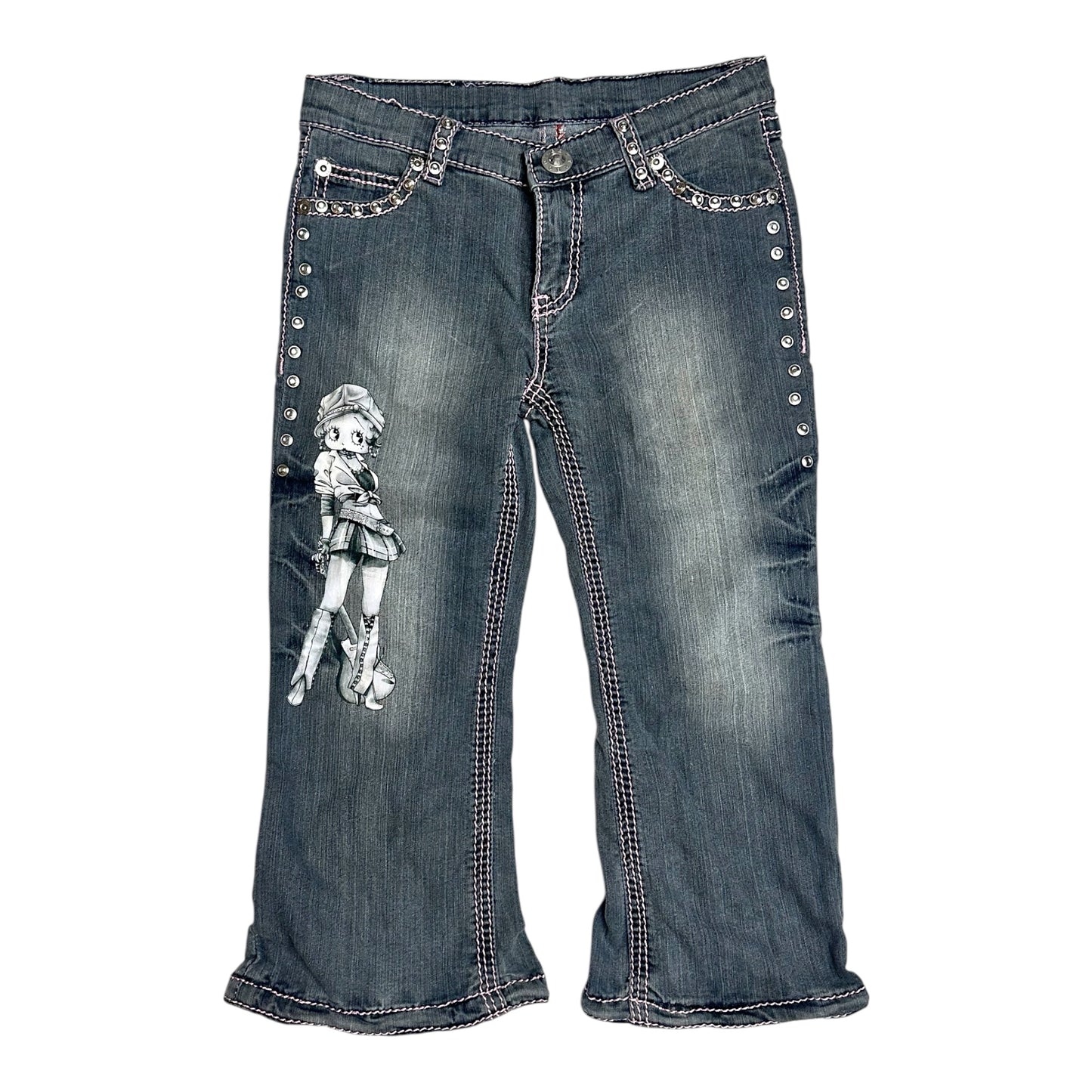 Betty Boop Denim Graphic Capris