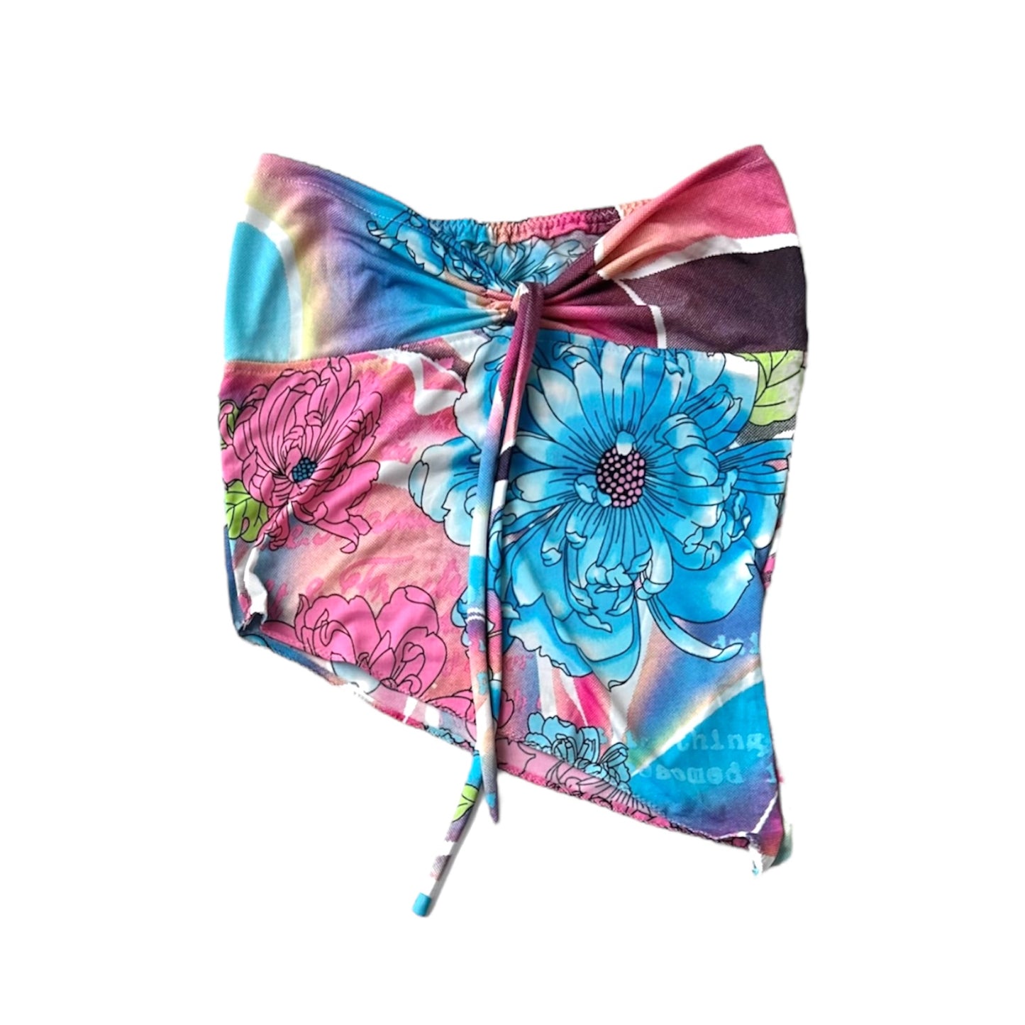 Flower Pattern Asymmetrical Halter