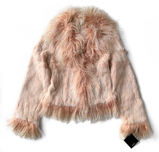 Pink Genuine Fur Jacket