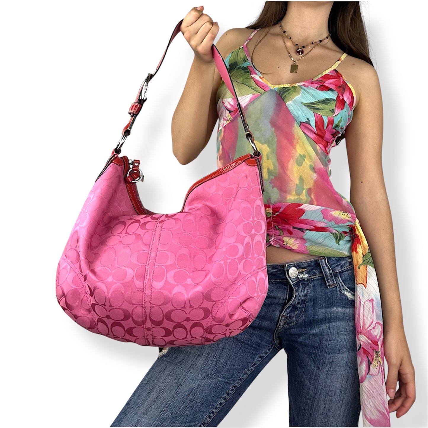 Coach Monogram Pink Handbag