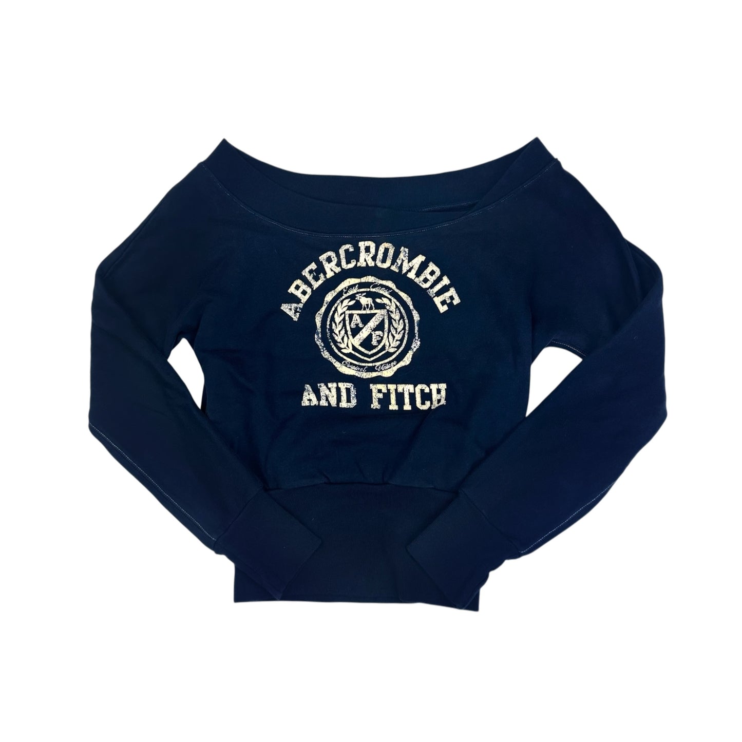 Abercrombie Navy Off Shoulder Sweater