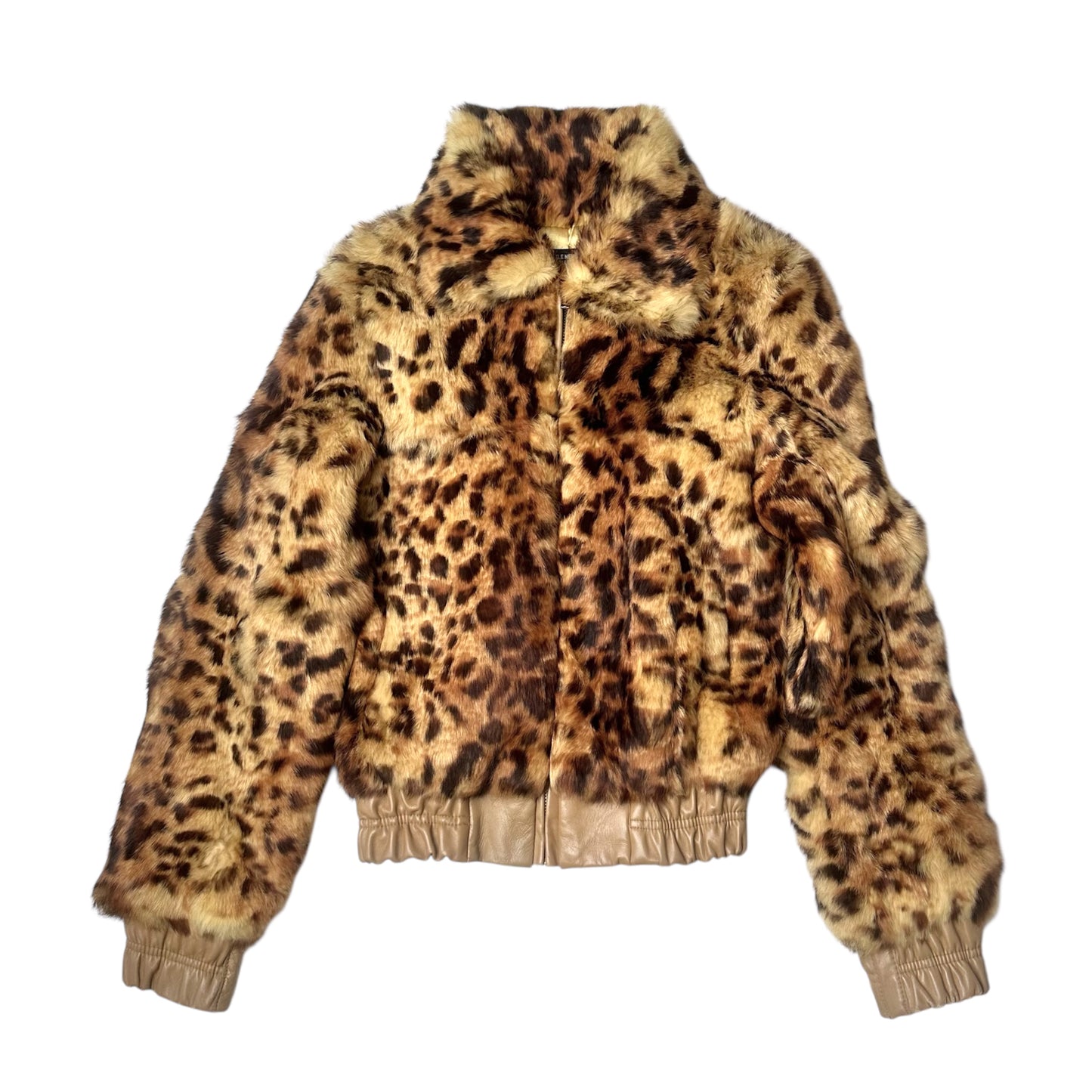 Genuine Fur Leopard Print Jacket