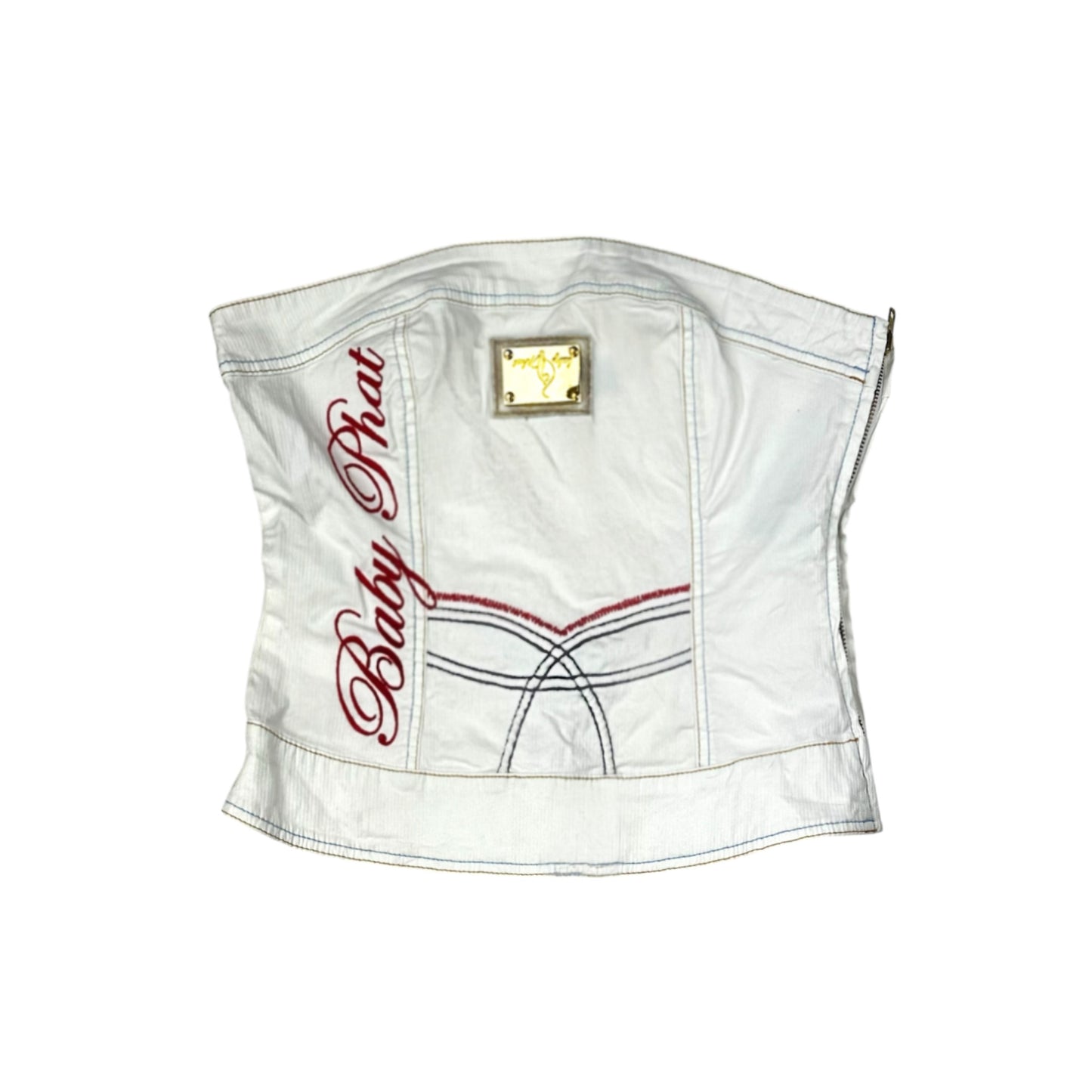 Baby Phat 2000s White Denim Top