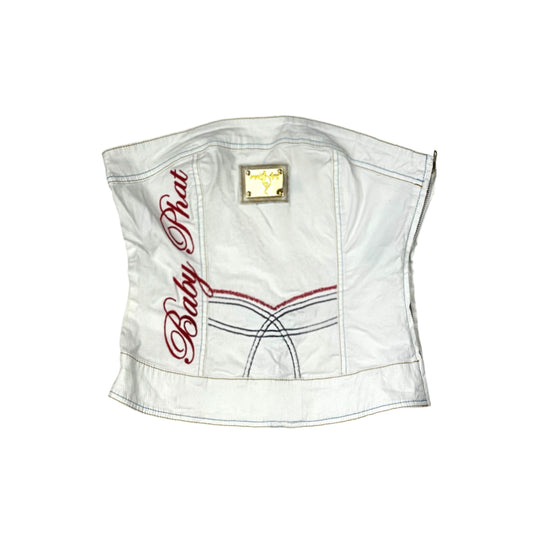 Baby Phat 2000s White Denim Top