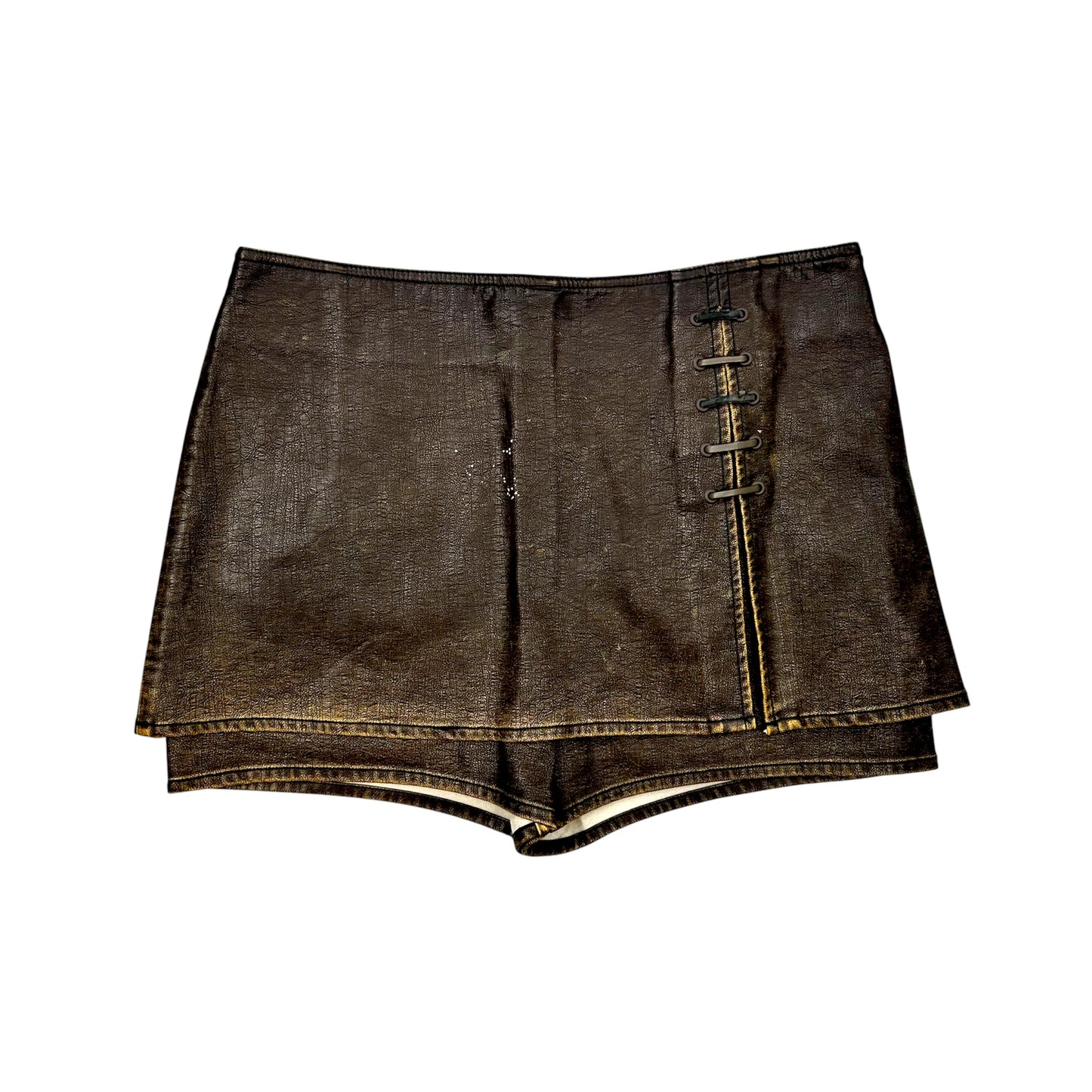 Grunge Leather Skort