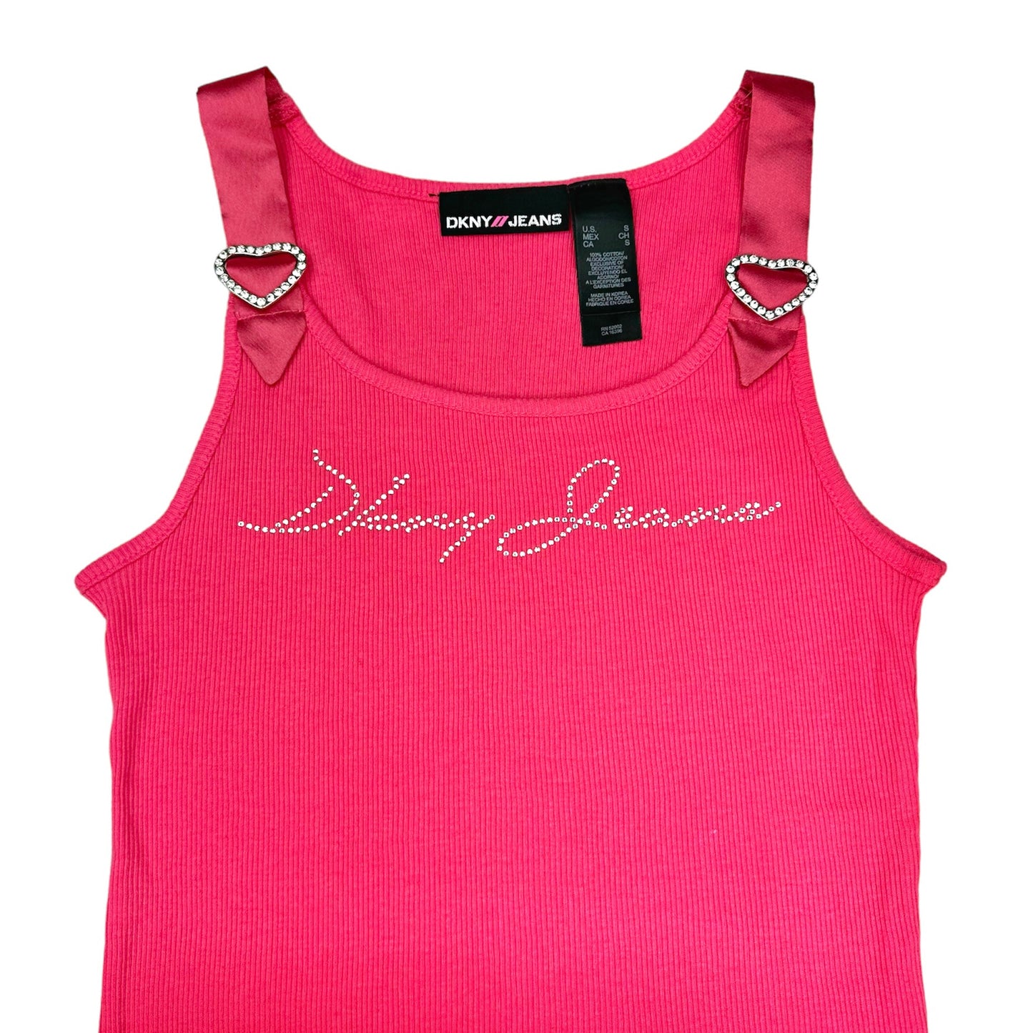 DKNY Rhinestone Heart Tank