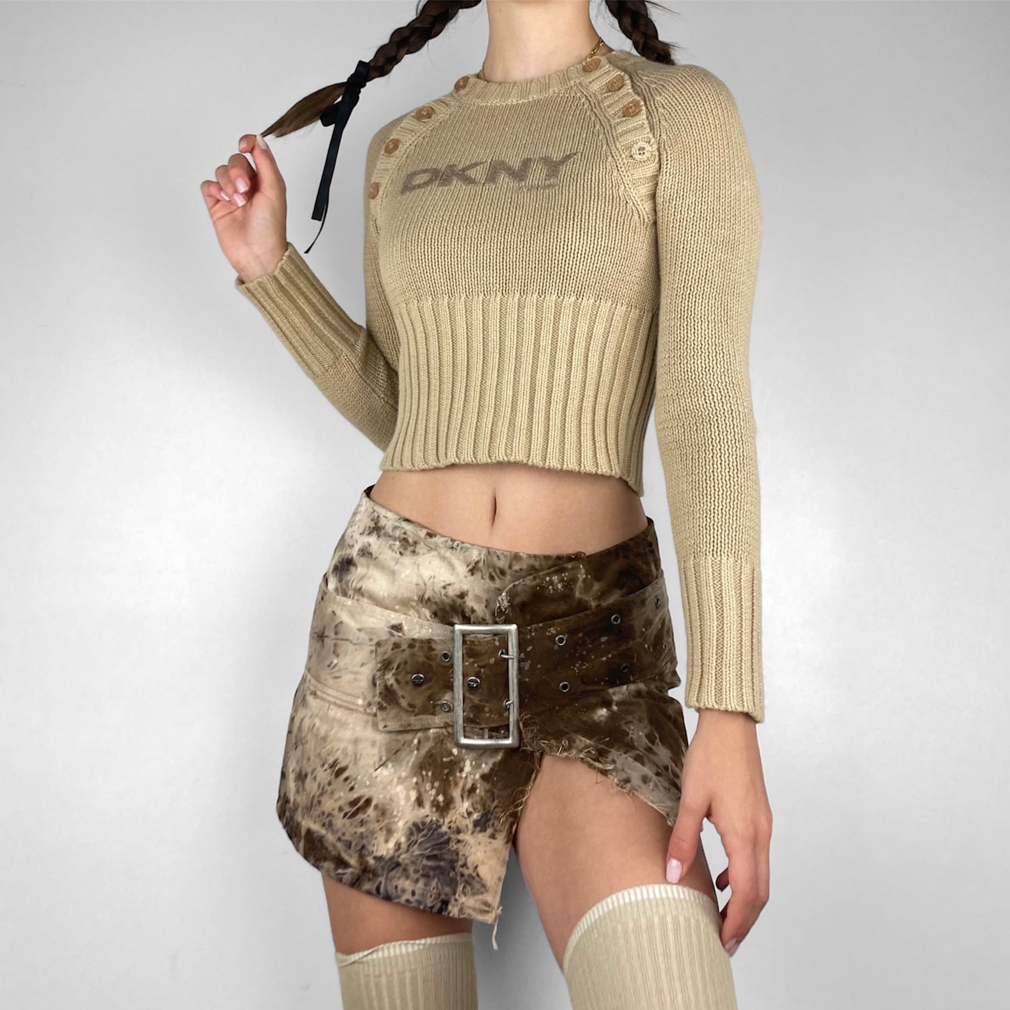 Diesel Dyed Buckle Mini Skirt
