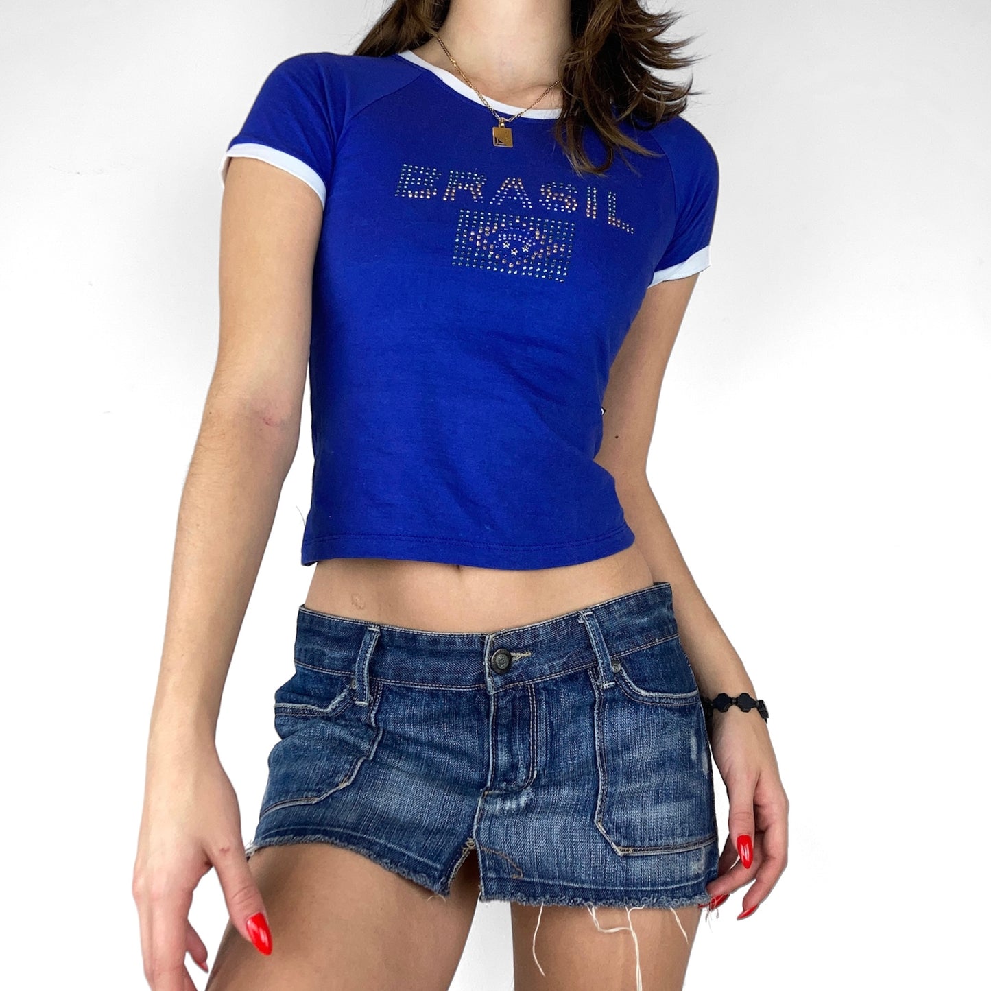 Brazil Rhinestone Baby Tee