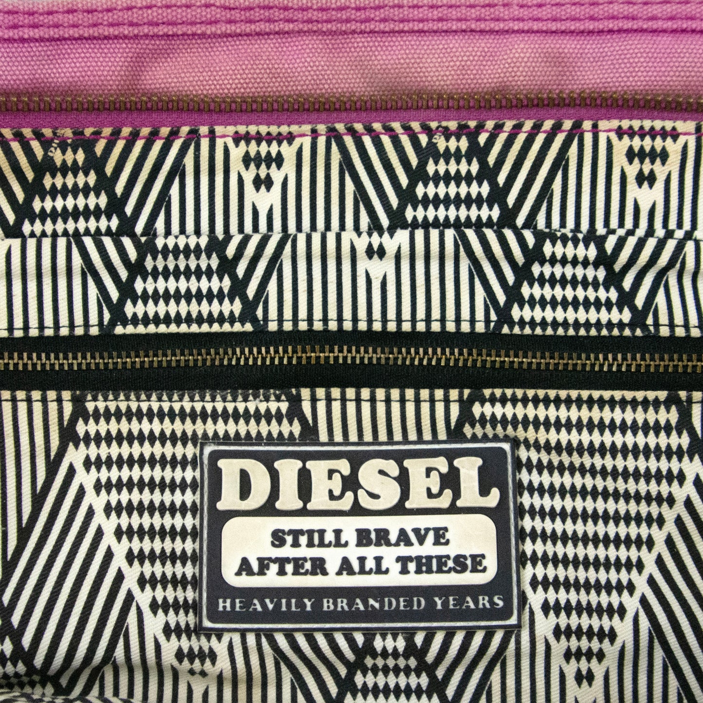Diesel Pink Grunge Utility Bag