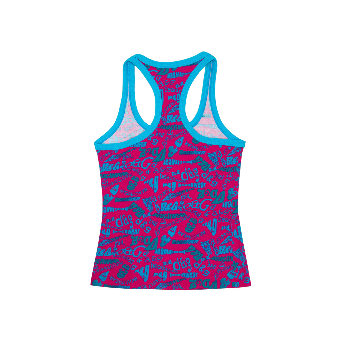 Dolce & Gabbana Warped Logo Printed Tank