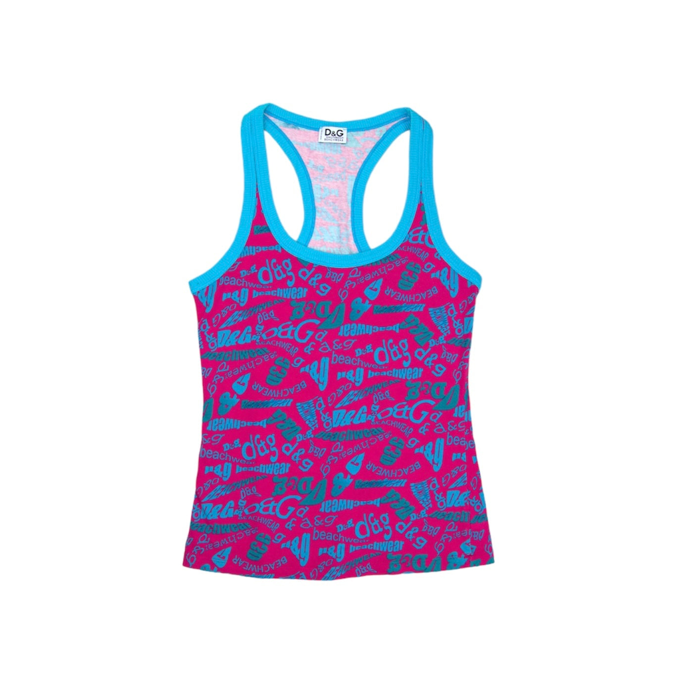 Dolce & Gabbana Warped Logo Printed Tank