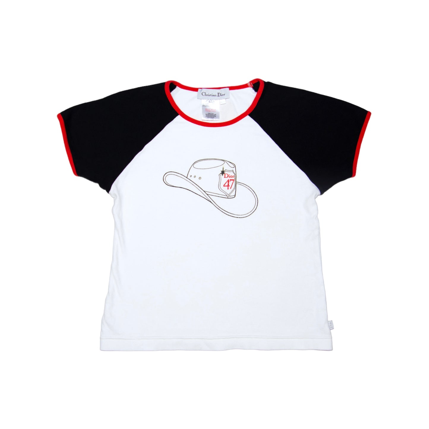 Christian Dior Cowboy Hat Graphic Baby Tee